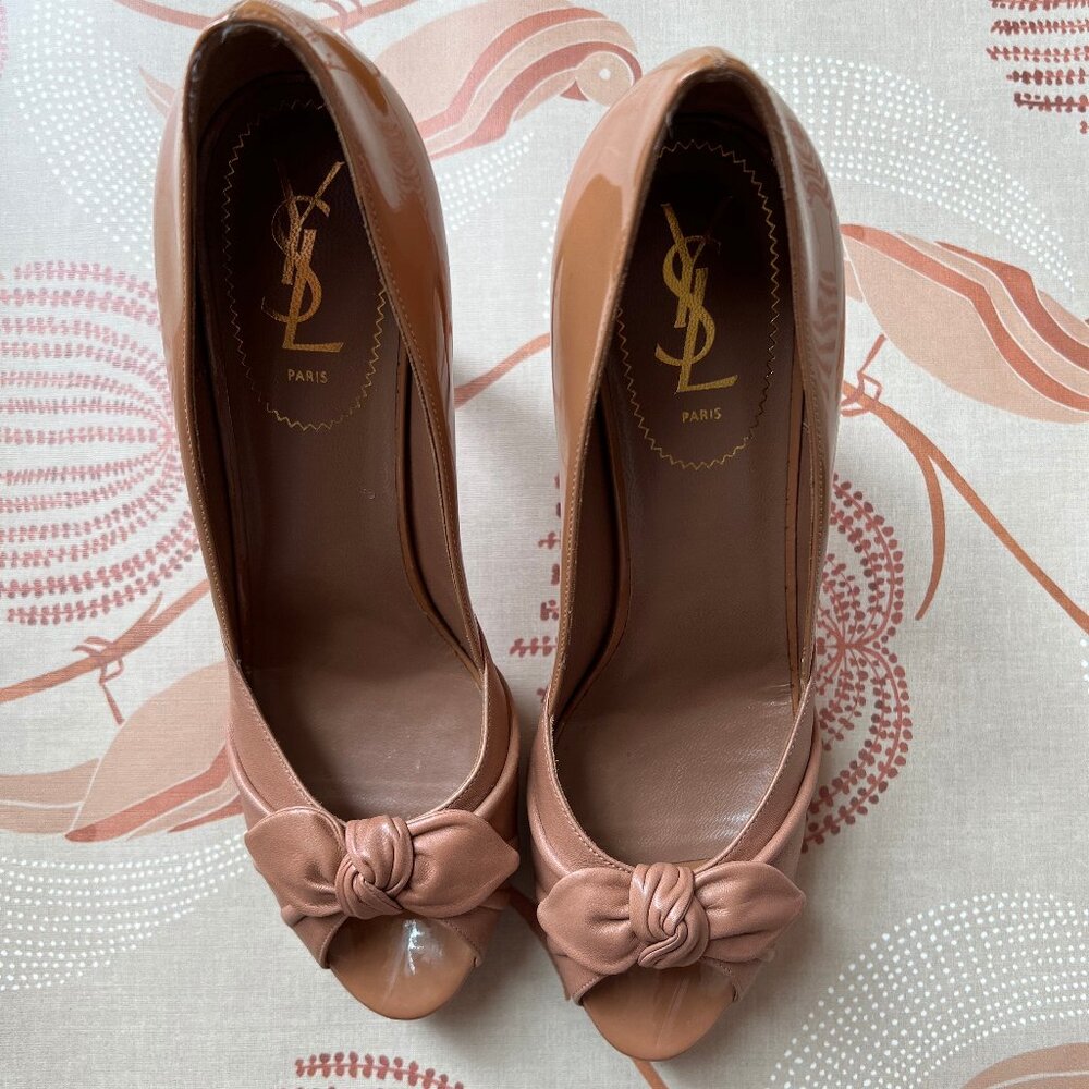 Yves Saint Laurent YSL Palais Bow Heels - Size 41.5 - Picture 4 of 10